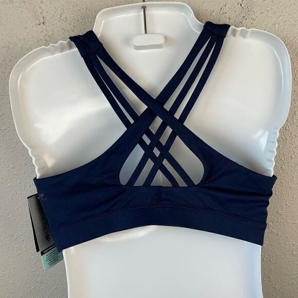 NWT Ideology Navy Blue Sports Bra Size S - Picture 3 of 4